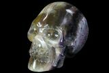 Carved, Rainbow Fluorite Skull - Argentina #78638-2